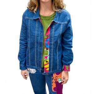 NEW TULIP CLOTHING clarissa galapagos denim jacket in blue